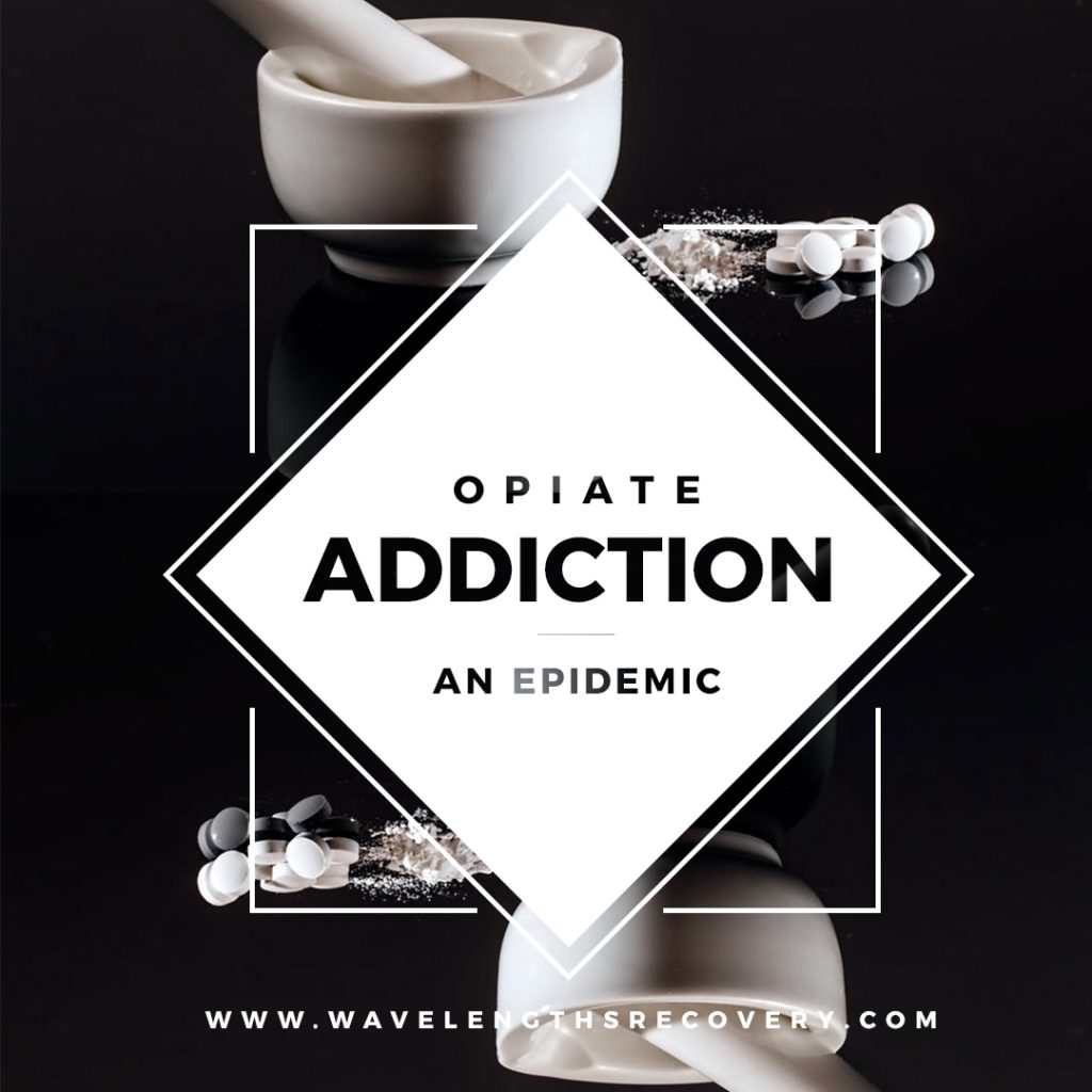 opiate addiction - bowl of crushed opioid pills