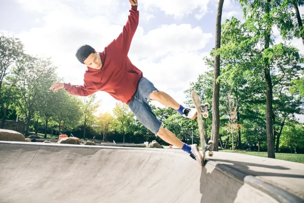 a man doing a trick on a skateboard
