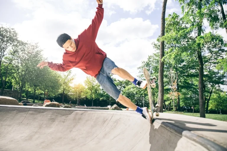 a man doing a trick on a skateboard