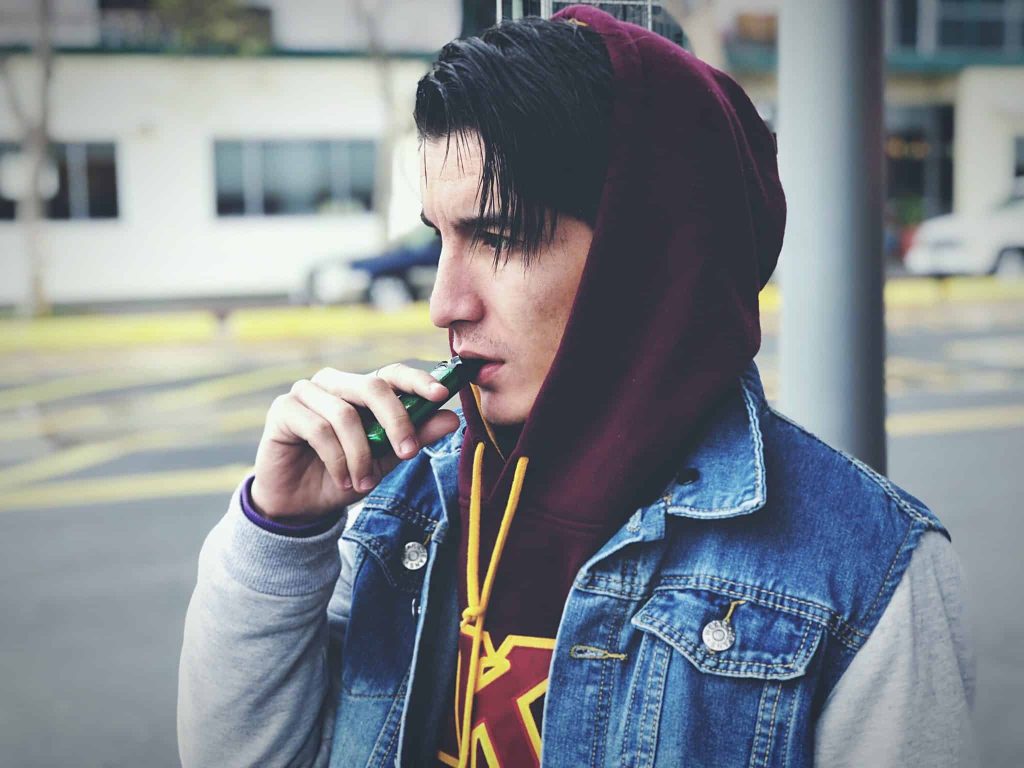 a man with a vaping device