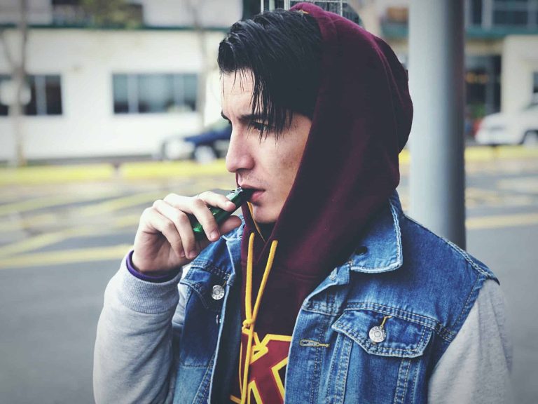 a man with a vaping device